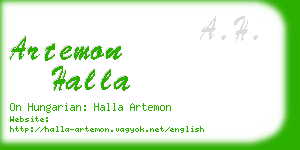 artemon halla business card